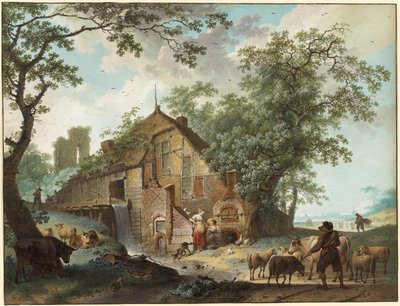 Een zomers tafereel door Hendrick de Meyer